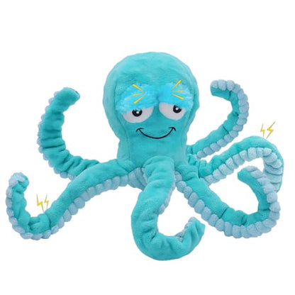 Squeaky Dog Toys - Interactive Plush Toys for Medium Dogs- Blue Octopus Toys for Tug of War - style: Octopus dog toys