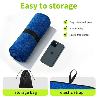 Leader Accessories Towel Car Seat Cover Waterproof Blue for Truck SUV Front Seat Machine Washable - After The Gym, Runs, Swimming, Surfing - color: Towel Blue 1pcs