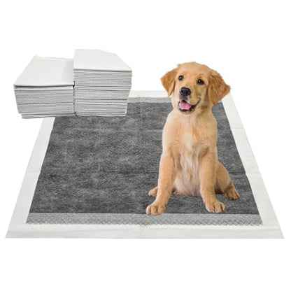 Puppy Pee Pads, 22 x 22 Inch 100 Count, Charcoal Dog Wee Wee Training Pads, Leak-Proof Quick Absorb 6-Layer Design for Pet Potty Training, Ideal for Small Puppies, Cats, Rabbits, Guinea Pigs - size: Charcoal-100 Count