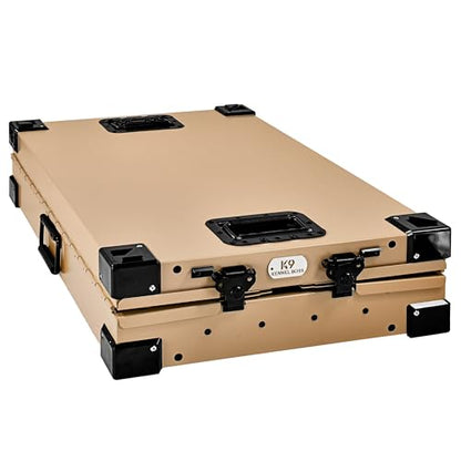 K9 Kennel Boss Aluminum Collapsible Dog Crate, Heavy Duty Folding Kennel - Small (Tan) - color: Tan, size: 30.6"L x 22.8"W x 25.7"H
