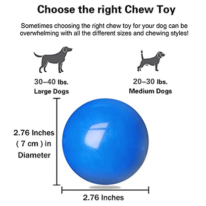 Indestructible dog balls, Solid Rubber Bouncy Balls for Dogs Aggressive Chewers,100% Safe & Non-Toxic, Floating Durable Dog Chew Ball for Medium&Large Dogs to Training, Play, Exercise and Fetch.