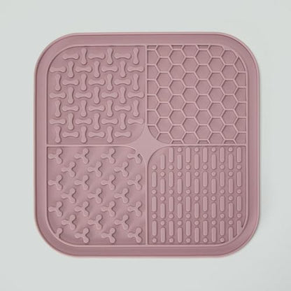 ADC Houndstone & Co. Dog Lick Mat, Powder Blue Color, Food-Grade Silicone, 8" x 8", Dishwasher Safe