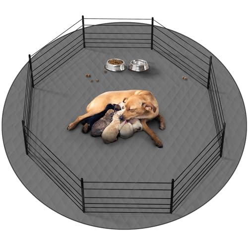 Washable Reusable Dog Pee Pads, 65" Round Absorbent & Waterproof Puppy Training Pad for Crate, Playpen & Carpet, Large Potty Pads for Dogs, Cats & Small Pets - size: 1Pc 65x65 Inch