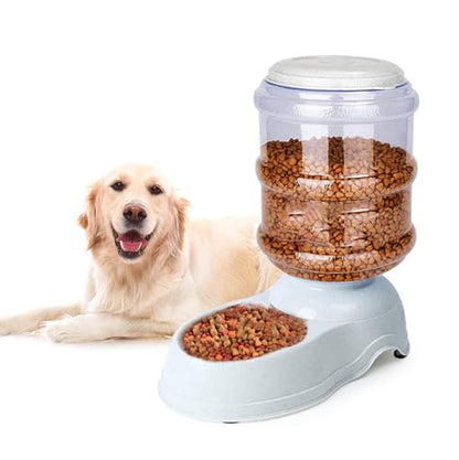 Automatic Dog Feeders - 3 Gallon Capacity Gravity Food Dispenser for Large Dogs and Cats - size: 3 Gallon Feeder