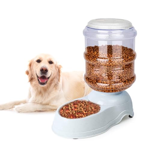 Automatic Dog Feeders - 3 Gallon Capacity Gravity Food Dispenser for Large Dogs and Cats - size: 3 Gallon Feeder