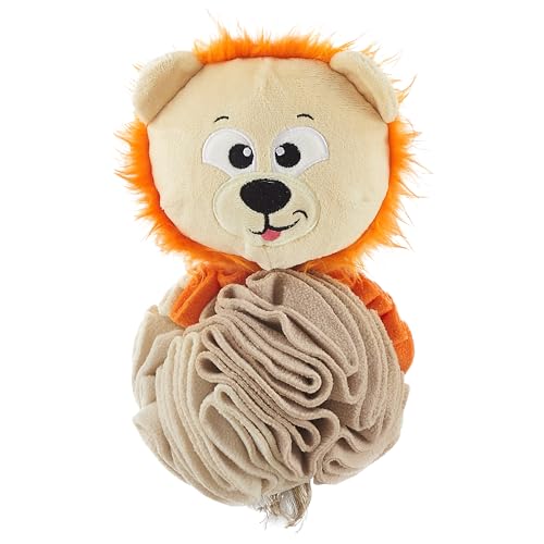 Outward Hound by Nina Ottosson Stuff N' Snuffle Plush Snuffle Ball Dog Puzzle, Lion, Multicolored - color: Stuff N' Snuffle Lion