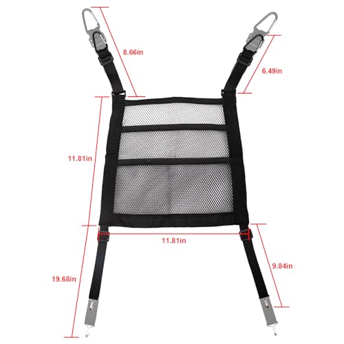 3 Layer Car Mesh Organizer Between Front Seat Backseat Mesh Storage Net Kid Dog Pet Barrier Car Net Pocket Handbag Tissue Purse Holder for SUV, Van