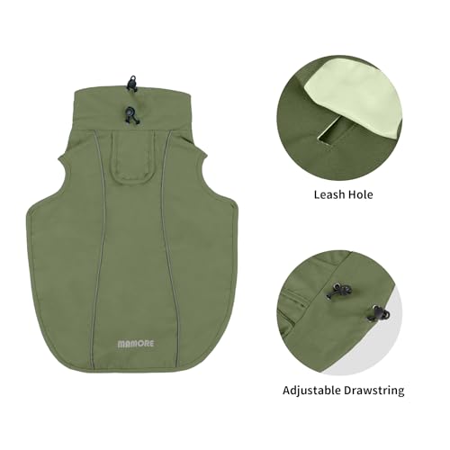 Waterproof Dog Raincoat, Adjustable Lightweight Dog Rain Jacket with Reflective Strip Leash Hole for Small Medium Large Dogs (Green, X-Small(4-9lb)) - color: Green, size: X-Small(4-9lb)