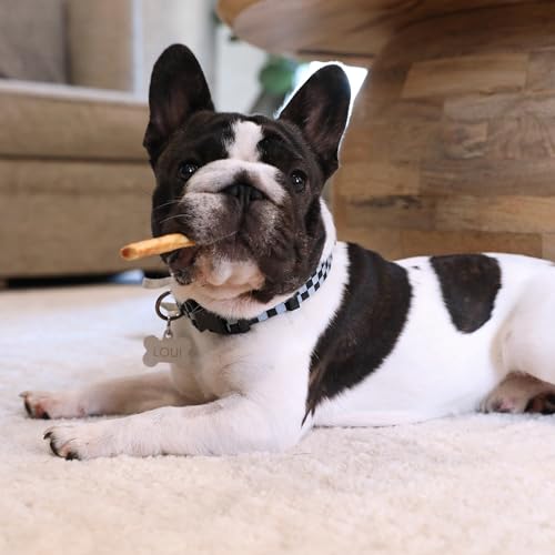 Wild Eats Real Salmon Collagen Bully Sticks for Dogs, 25 Pack, Long Lasting | Rawhide and grain free no hide chew treats, high protein recipe, satisfies natural gnawing urges, suits all breeds and sizes - size: 5.7 Ounce (Pack of 25)