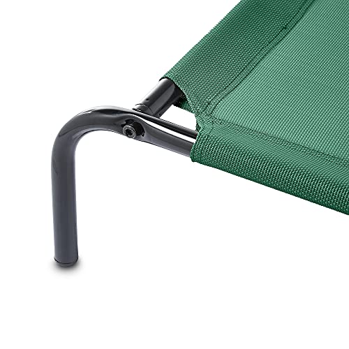 Amazon Basics Cooling Breathable Elevated Dog Bed with Metal Frame for Small Dogs, 36" x 22" x 7.5", Green - color: Green, size: Small