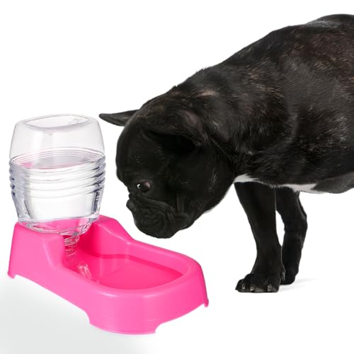 iplusmile Pet Water Feeder Gravity Bowl Non-Spill Dog Puppy Water Dispenser Smooth Surface 7.48X5.90X4.33 Inch for Home and Pet Shop