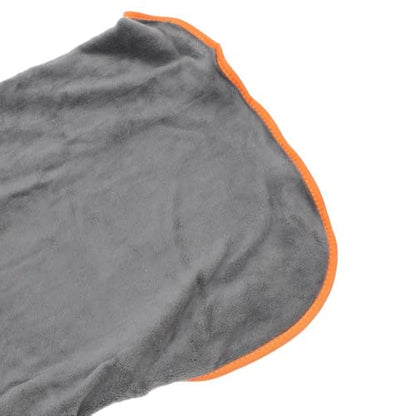 Dry Microfiber Dog Drying Coat with Adjustable Collar and Waist, Soft Full Wrap Pet Towel Robe for After Bath, Swimming, Rainy Walks and Home Use(L) - size: L