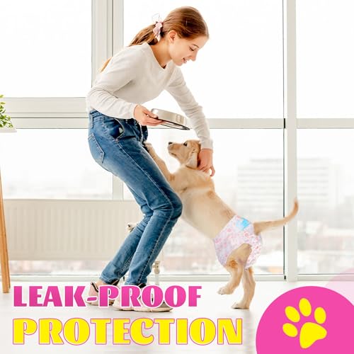 XPCARE 40 Count Disposable Female Dog Diapers, Super Absorbent, Leak Proof, Dog Diapers,Dog Period Diaper Female, for Incontinence, Estrus Female Dogs (Small) - size: Small