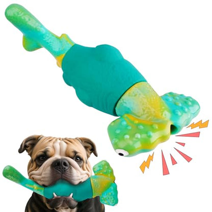 BIKIISEN Dog Toys for Aggressive Chewers, Interactive Dog Chew Toys for Large Dogs, Squeaky Chew Toys to Keep Them Busy, Tough Toys for Medium/Large Breed (Green) - color: Green
