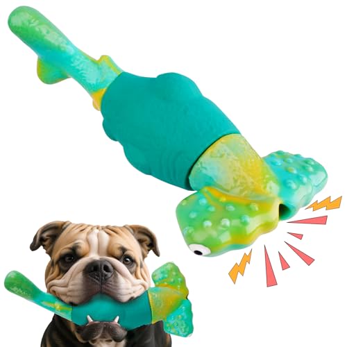 BIKIISEN Dog Toys for Aggressive Chewers, Interactive Dog Chew Toys for Large Dogs, Squeaky Chew Toys to Keep Them Busy, Tough Toys for Medium/Large Breed (Green) - color: Green