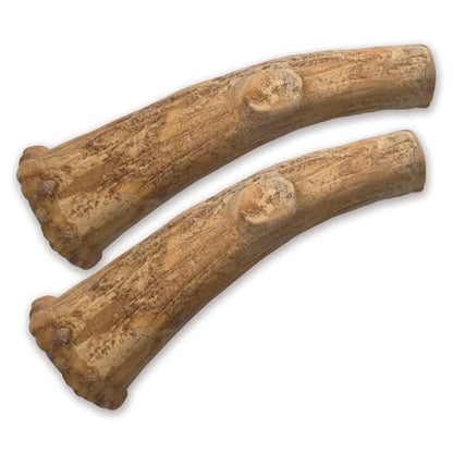 Nylabone Healthy Edibles WILD Natural Dog Chew Treats for Large Dogs, Long Lasting Dog Healthy Chew Antler Bone Made in USA, Venison Flavor, For Dogs Up to 50 lbs. (2 Count) - size: 2.8 Ounce (Pack of 1)