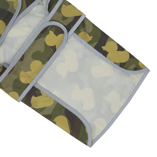 Dog Raincoat, Waterproof Dog Rain Jacket with Hood, Adjustable Rain Coat Poncho with Reflective Strips & Leash Hole for Large Medium Small Dogs Puppies, Lightweight Pet Clothes - color: Camo Ducks, size: X-Small