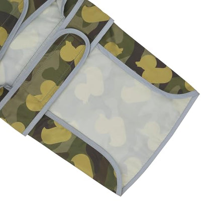Dog Raincoat, Waterproof Dog Rain Jacket with Hood, Adjustable Rain Coat Poncho with Reflective Strips & Leash Hole for Large Medium Small Dogs Puppies, Lightweight Pet Clothes - color: Camo Ducks, size: Medium