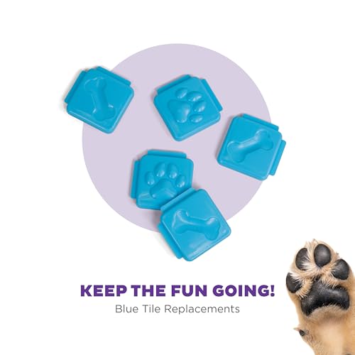 Outward Hound Nina Ottosson Nina Ottosson Extra Tiles for Dog Puzzles Challenge Slider & Multipuzzle - 5 Pack, Blue - color: Extra Tiles (Blue)