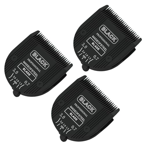 3PCS Adjustable 5 in 1 Replacement Blades Compatible with Wahl 5 in1 Clipper Bravura, Chromado, Creativa, Figura, Motion, Supergroom Dog Grooming Clippers (Black) - color: BLACK-3