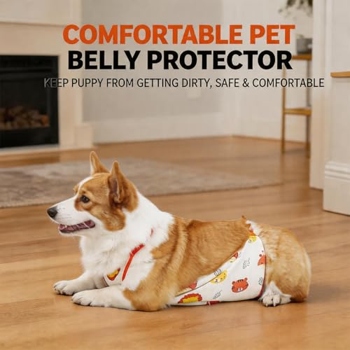 Waterproof Dog Raincoat & Protective Vest | Corgi Dachshund Apron Belly Cover | All Weather Gear for Puppy Walking(Girl-S) - size: Small