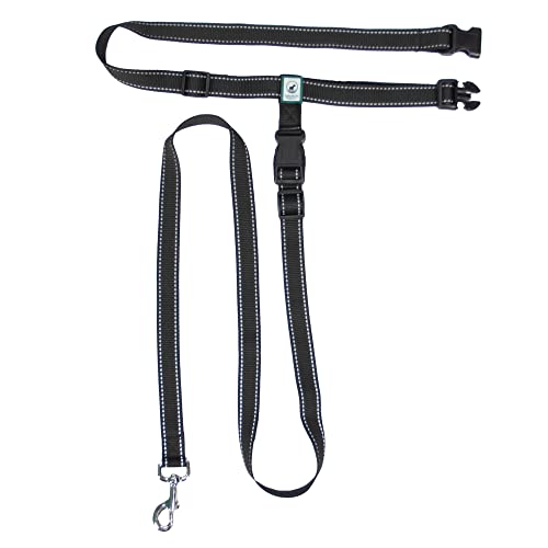 Caldwell's Pet Supply Co. Hands-Free Dog Leash, Adjustable Waist Leash for Dog Walking, Non-Bungee, Hands Free Harness, Durable and Versatile Waist Belt Leashes, Cross Body for Dogs (26" - 47")
