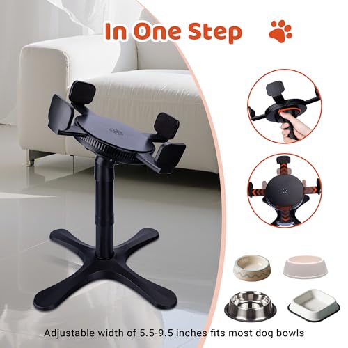 Elevated Adjustable Dog Bowl Feeding Stand, 3 Heights and Tiled Ajudst, Compatible with Moost Feeding Bowls, Great for Medium Large Dogs(2 Pack-C) - size: B - 2 Pack-C