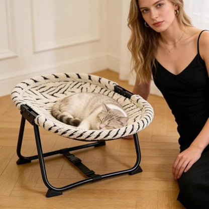 Foldable Raised Dog Cot Bed - Portable Lightweight Frame Design System, Non Slip Elevated Support Structure, Breathable Fabric Hammock Build | Dog Cot Bed for Puppies Kittens Cats and Small Pe - color: Bb