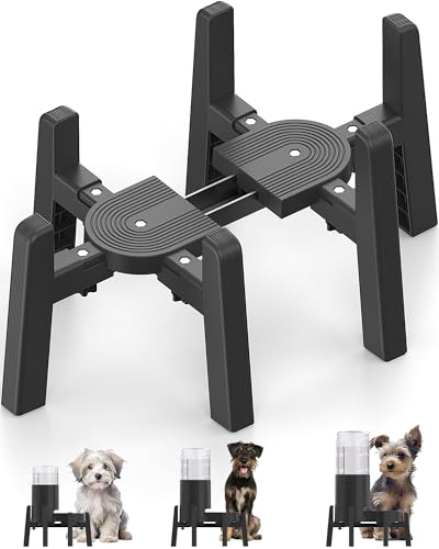 CZPET Dog Water Dispenser Stand, Holder for Pet Automatic Feeders, Width Adjustable Elevated Stand for Pet Feerders, Suitable for Medium Pets [Stand Only] - size: H: 7.09'', W: 6.1*9.8''-8.5*14.57''