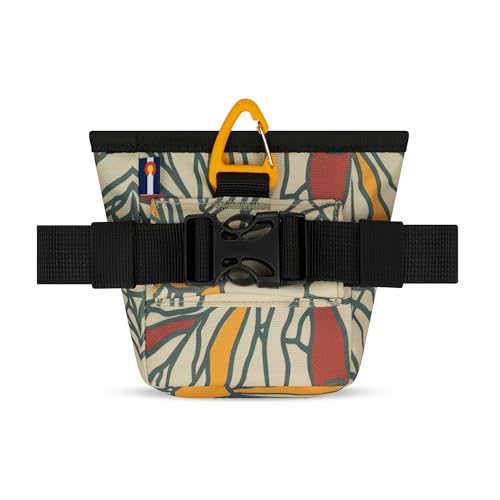 OllyDog, Goodie Treat Bag, Dog Treat Training Pouch | Magnetic Closure | 3 Ways to Wear | Hands-Free Waist Belt | Water-Resistant Recycled Vegan Fabric (Fiori) - color: Fiori