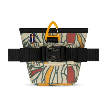 OllyDog, Goodie Treat Bag, Dog Treat Training Pouch | Magnetic Closure | 3 Ways to Wear | Hands-Free Waist Belt | Water-Resistant Recycled Vegan Fabric (Fiori) - color: Fiori