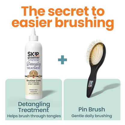 Detangling Treatment for Dogs, Leave-in Conditioner Detangler for Matted Hair, Knots & Tangles | Goldendoodles, Poodles, Doodles & Long-Haired Breeds | No Mist, Squeeze Bottle, 12 oz
