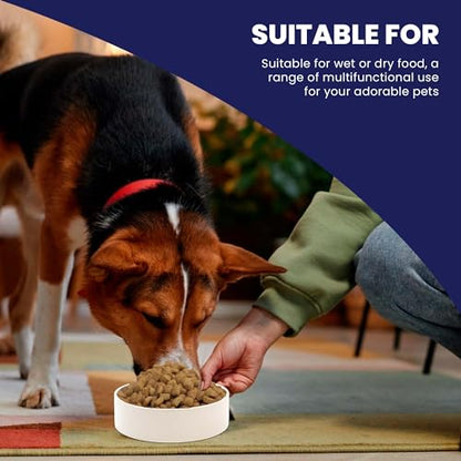 SPOT Standard Crock Dish - Heavy Duty, Non-Slip, Round Ceramic Food/Water Bowl for Pets, Ideal for Medium to Large Dogs or Multiple Animals, Dishwasher Safe - 9.5 in, 8 Cups, (64 Oz)(Pack of 6) - size: 9.5" (Pack of 6)