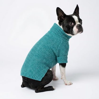 Fitwarm Knitted Dog Sweater - Thermal Winter Clothes for Small Dogs, Boy & Girl - Teal Blue, Small - color: Steel Blue, size: Small