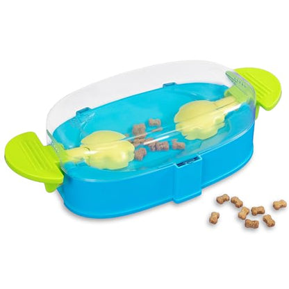 Outward Hound Nina Ottosson Paw N' Play Interactive Dog Treat Puzzle, Level 2 Intermediate Dog Enrichment Dog Toy, Blue, Small - color: Paw N' Play (Blue)