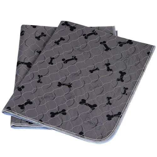 Washable Dog Pee Pads with Free Grooming Gloves,Non Slip Dog Mats with Great Urine Absorption,Reusable Puppy Pee Pads for Whelping,Potty,Training,Playpen - size: 48x72 Inch (Pack of 1)