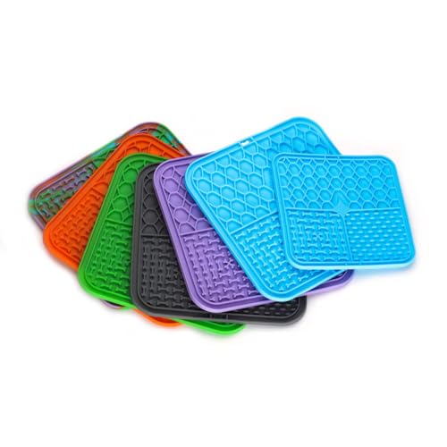 Silicone Pet Mat with Suction Cups – Blue Pet Food Mats for Dogs & Cats, Anxiety Relief Feeding Solution for Pets