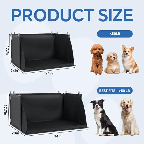 MABOZOO Dog Pee Pad Holder with High Walls, Foldable Dog Litter Box Potty Shields Indoor Potty for Small and Medium Pets, No Spill Pee Pad Holder Tray for Doggy Work (24x24x17.7 in). Patent Pending - size: 18x24x24in