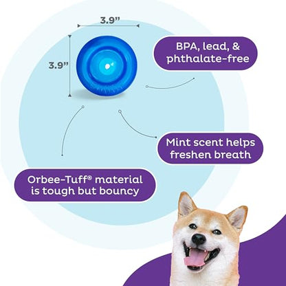 Outward Hound by Planet Dog Lil' Snoop Dog Toy – Treat‑Dispenser Puzzle Ball, Interactive Slow Feeder, Small to Medium Dogs, Bouncy & Mint-Infused, Blue, 3.9" - color: Blue Lil Snoop
