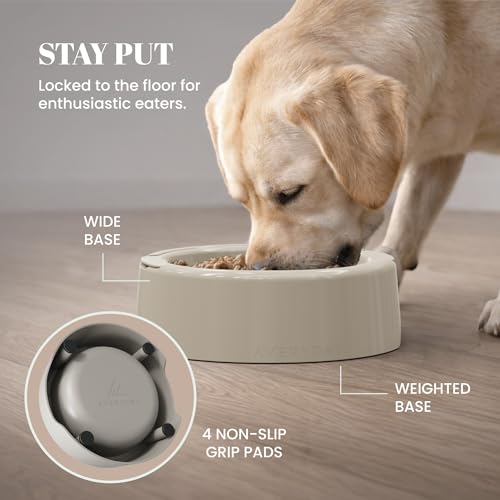 AVERYDAY 3 Pack Slow Feeder Dog Bowl Set, Two Weighted Maze Insert Bowls, Anti-Slip Changeable Puzzle Feeding Bowl for Wet Dry & Raw Dog Food, Slow Eating Deep Pet Food Dish for Medium & Large Breeds - color: Cosmic Graphite
