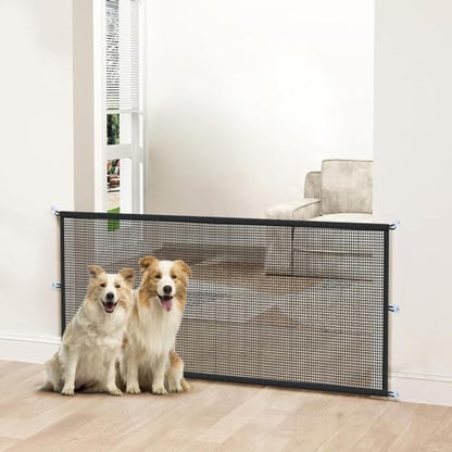 Magic Mesh Dog Gate for Doorways – Indoor Pet Gate 30"x70" for Kitchen, Stairs, Hallway, Fits 64–66" Wide Openings - size: 30"Hx70"W(Pack of 1)