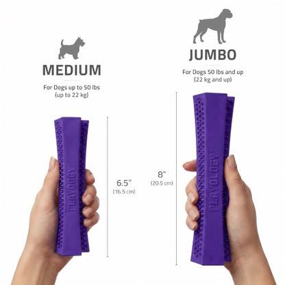 Playology Dog Toys | Dental Chew Stick for Large Senior Dogs | Pork Sausage Scented Jumbo Toy | Dog Chew Toy for Healthy Teeth and Gums - size: Jumbo Chew Stick, style: Pork Sausage