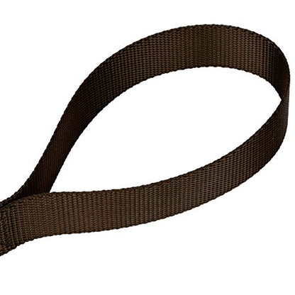 Country Brook Petz - Brown Martingale Heavyduty Nylon Dog Collar and Double Handle Leash (3/4 Inch, Small) - color: Brown, size: Small (Pack of 1)