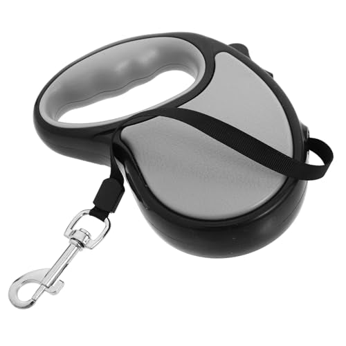 5M Retractable Dog Leash for Pets Automatic Telescopic Traction Rope with Braking System Black Dog for Easy Gripping
