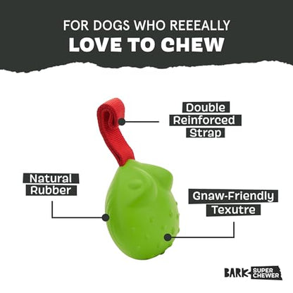 Barkbox Tug Tied Toad Dog Toy for Tough Chewers – Durable Rubber Design, Perfect for Tug-of-War - color: Tug Tied Toad-Large