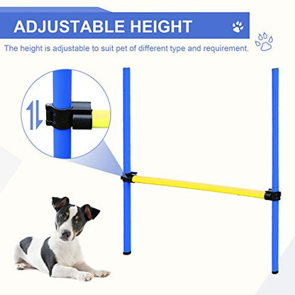 Professional Dog Agility Training Set with Adjustable High Jump, Weave Poles, Pause Box, and Open Tunnel for Outdoor Practice