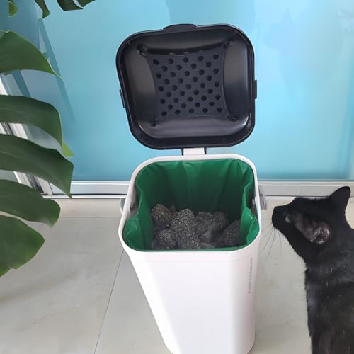 Pet-Fusion Compatible Bags for Cat Litter Pail/Dog Waste Station, 15-Count. Durable, Green Opaque Color. Replacement Liner Bags, EcoLeo - style: 15 Bags
