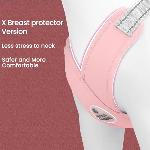 Patas Lague Dog Harness with Leash Set Adjustable Soft Padded Step-in Dog Vest No Choke No Pull Reflective for Small Medium Pets with Poop Bags and Dispenser, Solid and No-chew, Pink M - color: Pink, size: M (Neck 19.3-23.3'' Chest 22.5-25.6'')