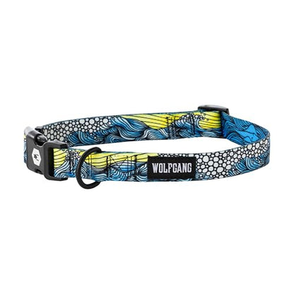 Wolfgang Heavy Duty, Adjustable Dog Collar with Quick Release Nylon Buckle for Walking & Training, DawnPatrol Print, Small - color: DawnPatrol Print, size: Small (5/8 Inch x 8-12 Inch)