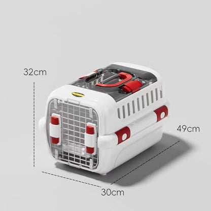 New Dog and Cat Kennel, Hard Sided Travel Pet Carrier, Top Front Load Ventilation Cat Crate for Small Dogs Outdoor Traveling Hiking Camping Picnic(Color:Gray) - color: gray